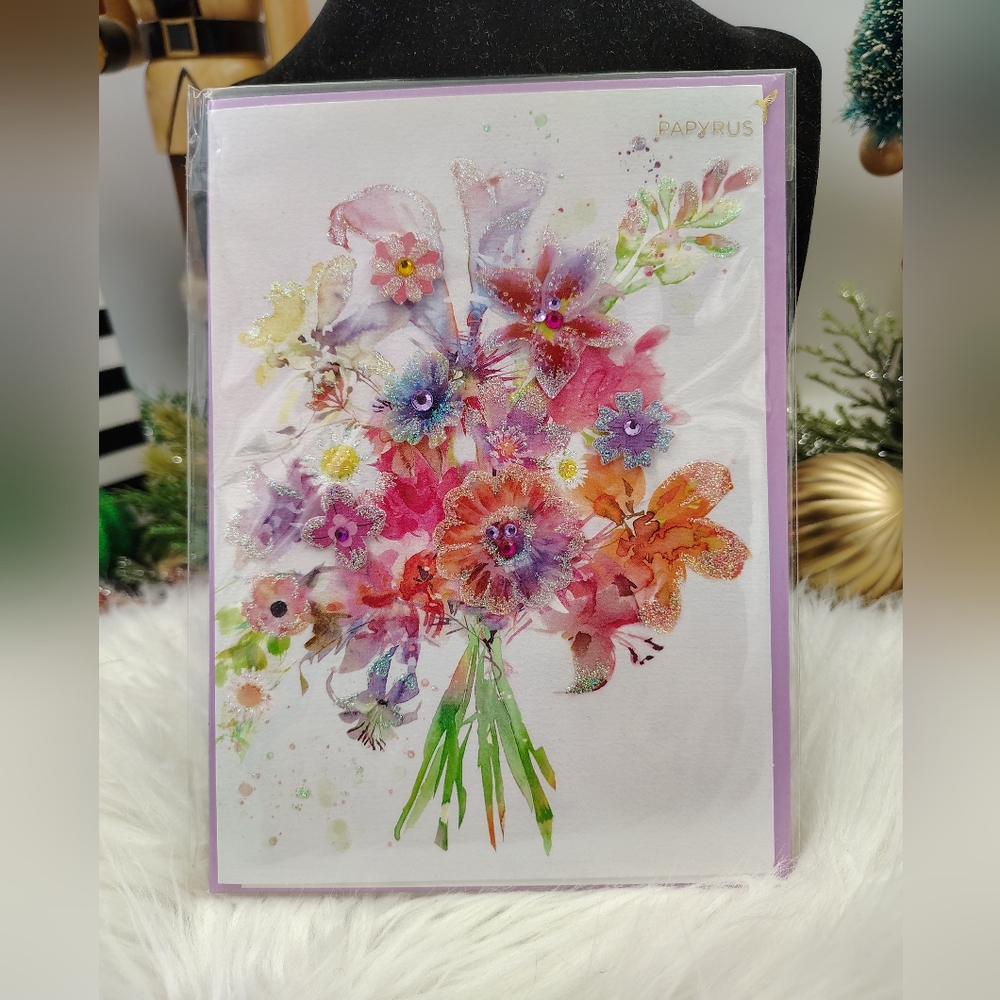 Papyrus Vibrant Floral Card
